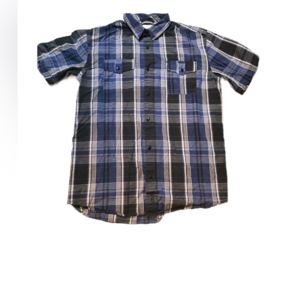 Ezekiel Navy and White Plaid Shirt